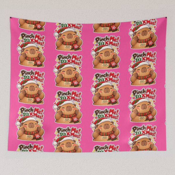 Item preview, PINCH ME! IT'S X'MAS! 2026 BY NAGGINGSTICKERSCO. NAGGING CAPYBARA'S A VERY NAGGING CHRISTMAS! COLLECTION | ELECTRIC PINK Edition | No.01 designed and sold by LaMaisonOfMY.