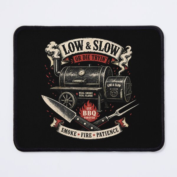 Item preview, Low and Slow BBQ Slogan gift for Barbeque Brisket lovers, cooks & chefs designed and sold by LD ART.