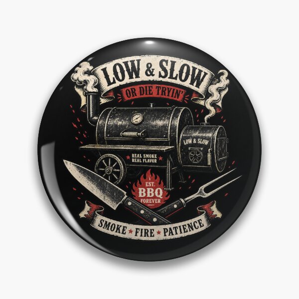 Item preview, Low and Slow BBQ Slogan gift for Barbeque Brisket lovers, cooks & chefs designed and sold by LD ART.