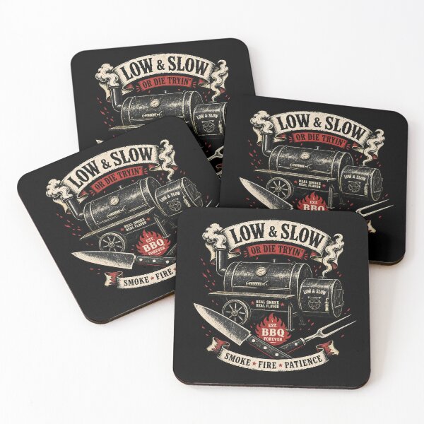 Item preview, Low and Slow BBQ Slogan gift for Barbeque Brisket lovers, cooks & chefs designed and sold by LD ART.