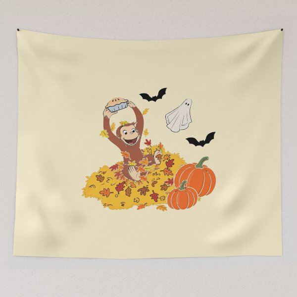 Item preview, Curious George Pumpkin Autumn Halloween designed and sold by VelourEmber.