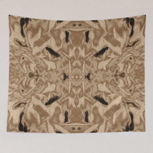 Item preview, Sand Damask Kaleidoscope – Elegant Botanical Pattern designed and sold by SulkaCreative.
