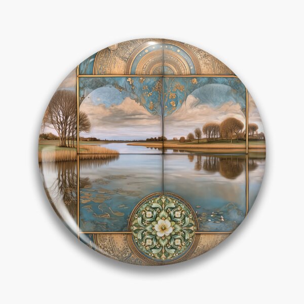 Item preview, Viridian Oasis Abstract Landscape designed and sold by Dream Mythos Studios.