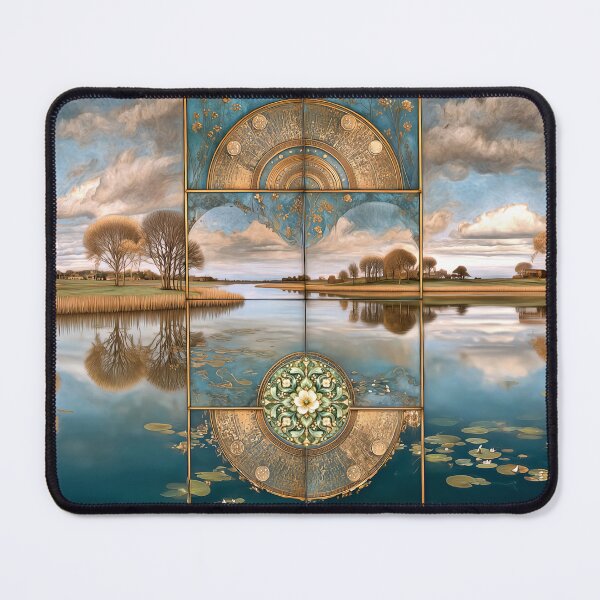 Item preview, Viridian Oasis Abstract Landscape designed and sold by Dream Mythos Studios.