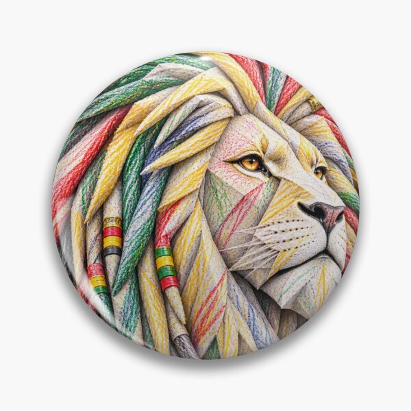 Item preview, Origami Lion Art – Colorful Geometric Paper Lion Head | 3D Animal Art designed and sold by PLUSHIWORLDtm.