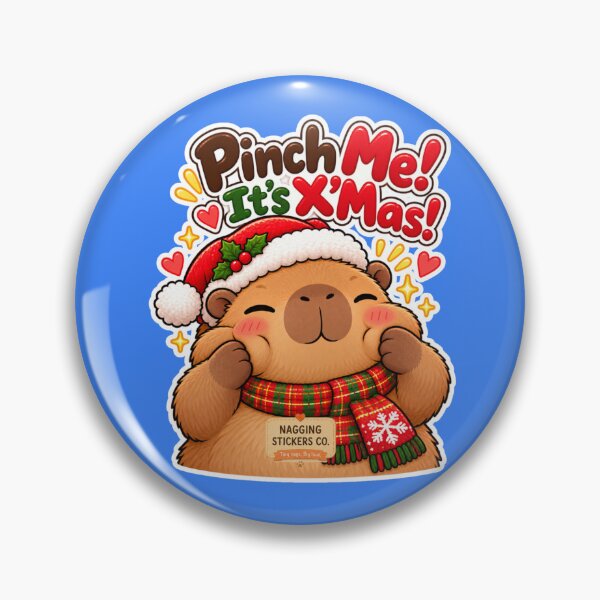 Item preview, PINCH ME! IT'S X'MAS! 2026 BY NAGGINGSTICKERSCO. NAGGING CAPYBARA'S A VERY NAGGING CHRISTMAS! COLLECTION | ELECTRIC BLUE Edition | No.01 designed and sold by LaMaisonOfMY.