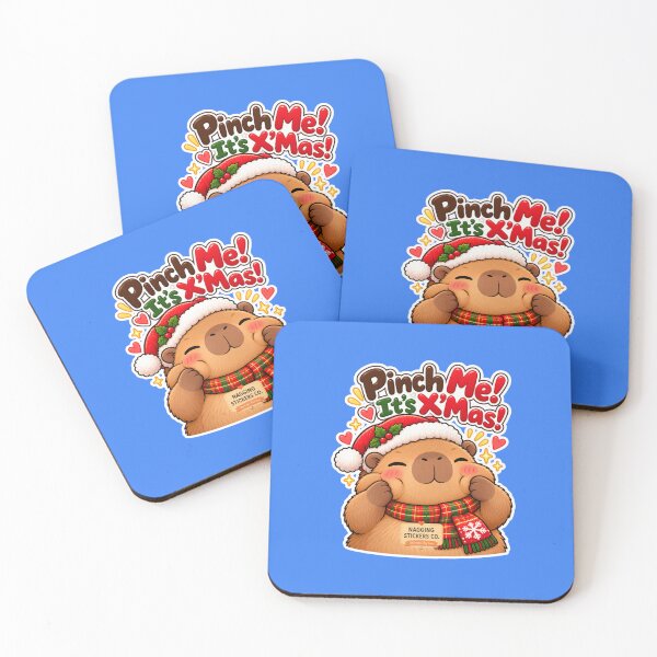 Item preview, PINCH ME! IT'S X'MAS! 2026 BY NAGGINGSTICKERSCO. NAGGING CAPYBARA'S A VERY NAGGING CHRISTMAS! COLLECTION | ELECTRIC BLUE Edition | No.01 designed and sold by LaMaisonOfMY.