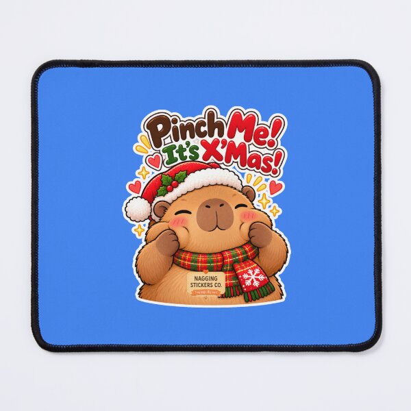 Item preview, PINCH ME! IT'S X'MAS! 2026 BY NAGGINGSTICKERSCO. NAGGING CAPYBARA'S A VERY NAGGING CHRISTMAS! COLLECTION | ELECTRIC BLUE Edition | No.01 designed and sold by LaMaisonOfMY.