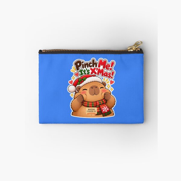 Item preview, PINCH ME! IT'S X'MAS! 2026 BY NAGGINGSTICKERSCO. NAGGING CAPYBARA'S A VERY NAGGING CHRISTMAS! COLLECTION | ELECTRIC BLUE Edition | No.01 designed and sold by LaMaisonOfMY.
