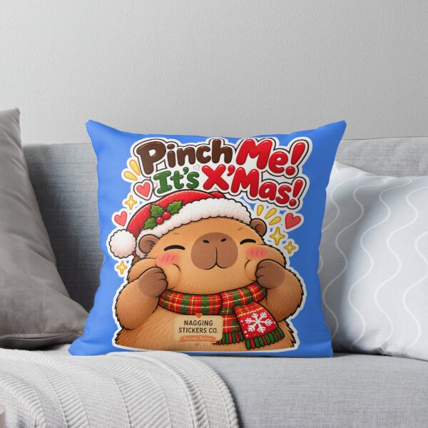 Item preview, PINCH ME! IT'S X'MAS! 2026 BY NAGGINGSTICKERSCO. NAGGING CAPYBARA'S A VERY NAGGING CHRISTMAS! COLLECTION | ELECTRIC BLUE Edition | No.01 designed and sold by LaMaisonOfMY.