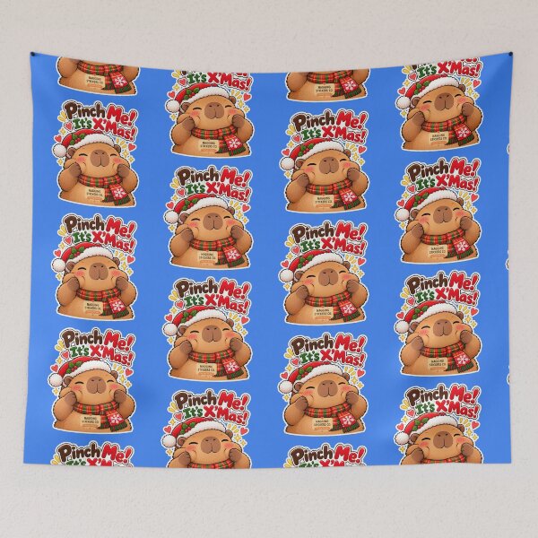 Item preview, PINCH ME! IT'S X'MAS! 2026 BY NAGGINGSTICKERSCO. NAGGING CAPYBARA'S A VERY NAGGING CHRISTMAS! COLLECTION | ELECTRIC BLUE Edition | No.01 designed and sold by LaMaisonOfMY.