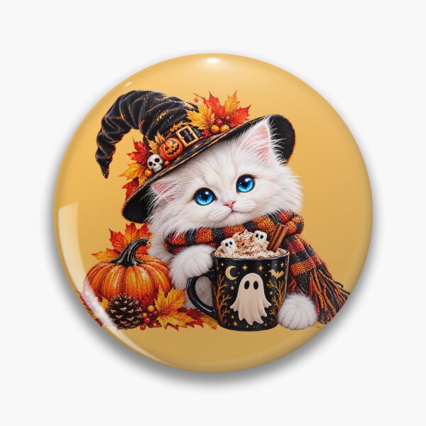 Item preview, Spooky Autumn Coffee Cat – Witchy Splash Art designed and sold by Tianjie-Yishu.