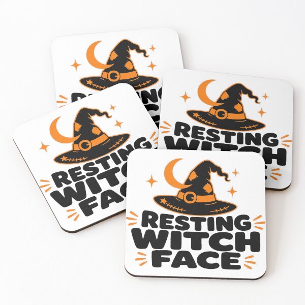 Item preview, Resting Witch Face Cute Hat Moon Halloween Tee designed and sold by GSideArtStore.