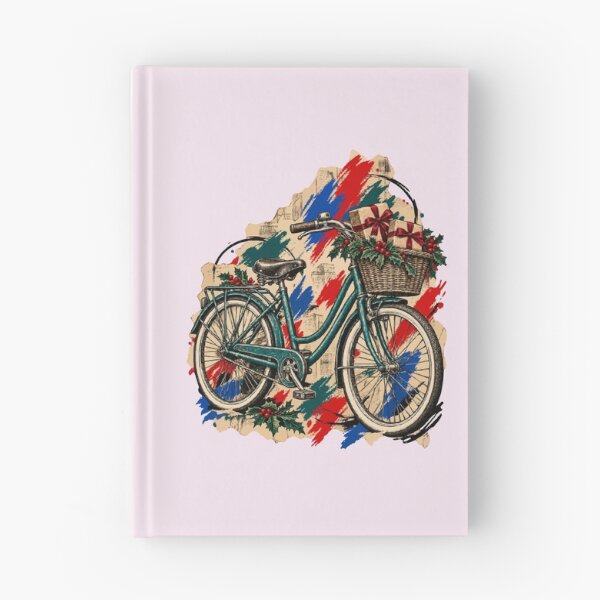 Item preview, Vintage bicycle transports packages amidst ink and holly designed and sold by Honu2025.