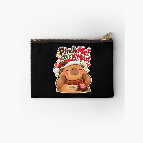 Item preview, PINCH ME! IT'S X'MAS! 2026 BY NAGGINGSTICKERSCO. NAGGING CAPYBARA'S A VERY NAGGING CHRISTMAS! COLLECTION | BLACK Edition | No.01 designed and sold by LaMaisonOfMY.