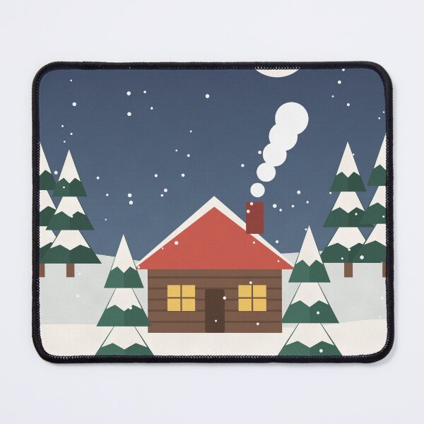 Item preview, Winter Cabin in the Snow Under the Moon designed and sold by ChromaLens.