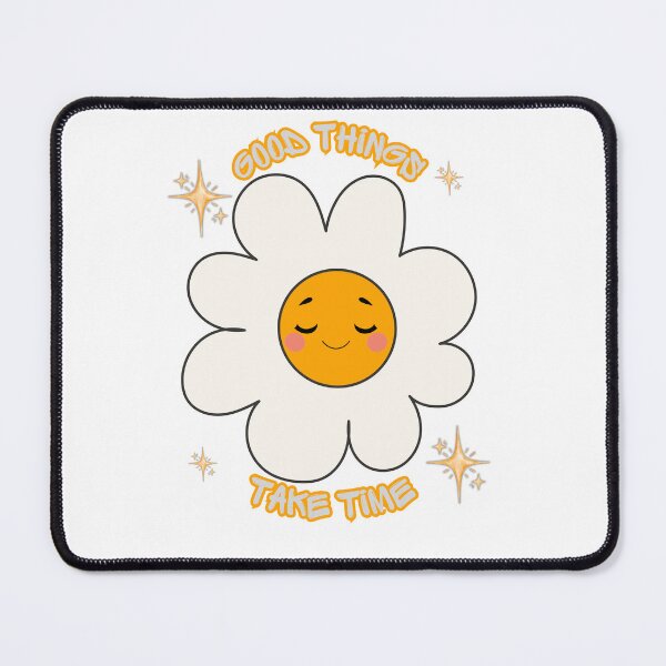 Item preview, Good Things Take Time - Groovy Retro Daisy Flower designed and sold by Créative touche .