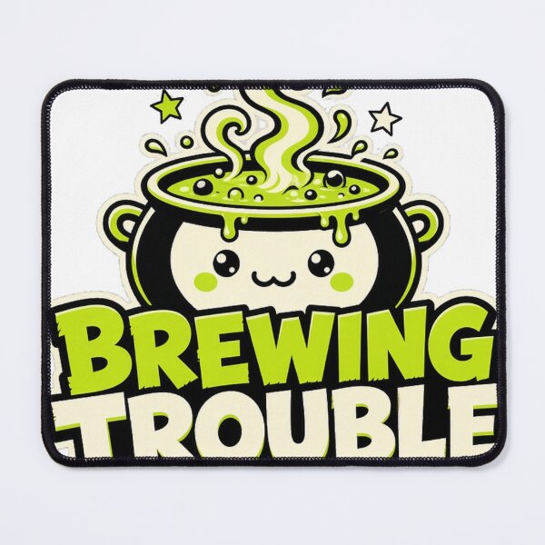 Item preview, Brewing Trouble Cute Cauldron Witch Halloween Tee designed and sold by GSideArtStore.