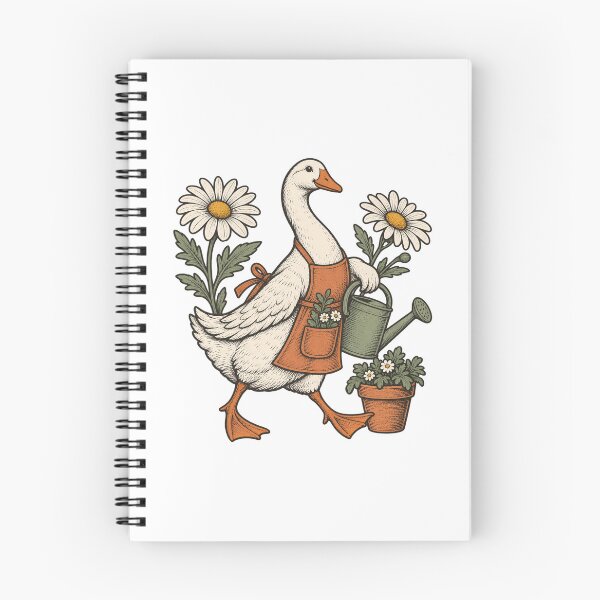 Item preview, Gardening Goose with Daisies - Cottage Garden Art designed and sold by cybersilverhand.