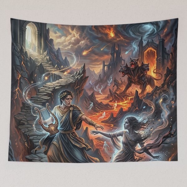 Item preview, Orpheus Turning Back as Eurydice Is Pulled into Darkness designed and sold by Lucid Dream Pixel.
