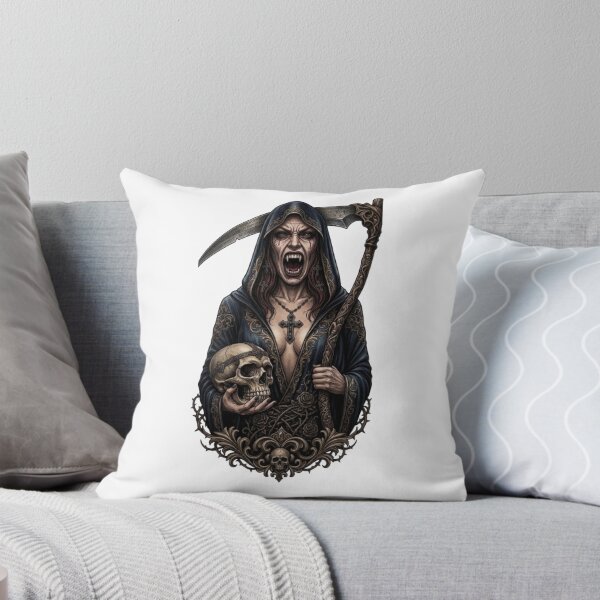 Item preview, Screaming Vampire Reaper with Scythe and Skull designed and sold by CHRIST5000.