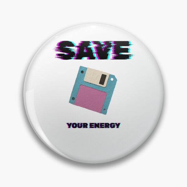 Item preview, Save Your Energy Funny Retro Y2K Floppy Disk designed and sold by Créative touche .