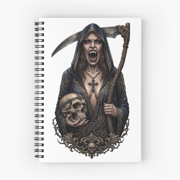 Item preview, Screaming Vampire Reaper with Scythe and Skull designed and sold by CHRIST5000.