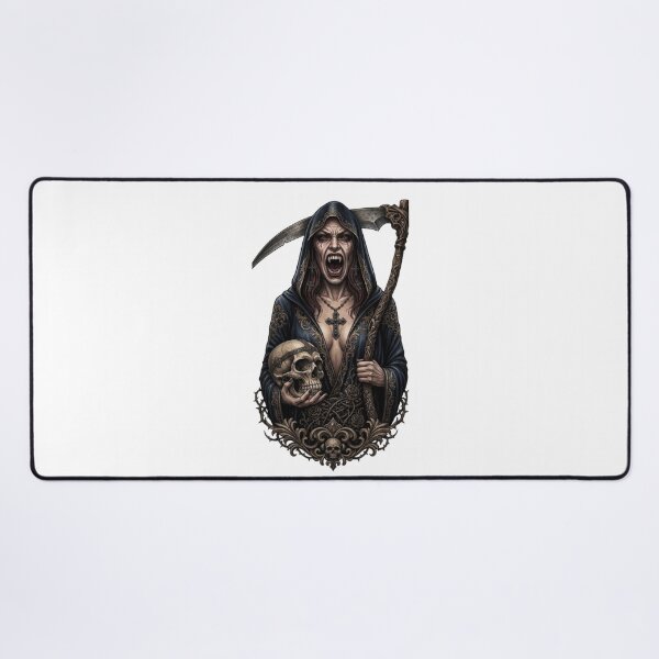Item preview, Screaming Vampire Reaper with Scythe and Skull designed and sold by CHRIST5000.