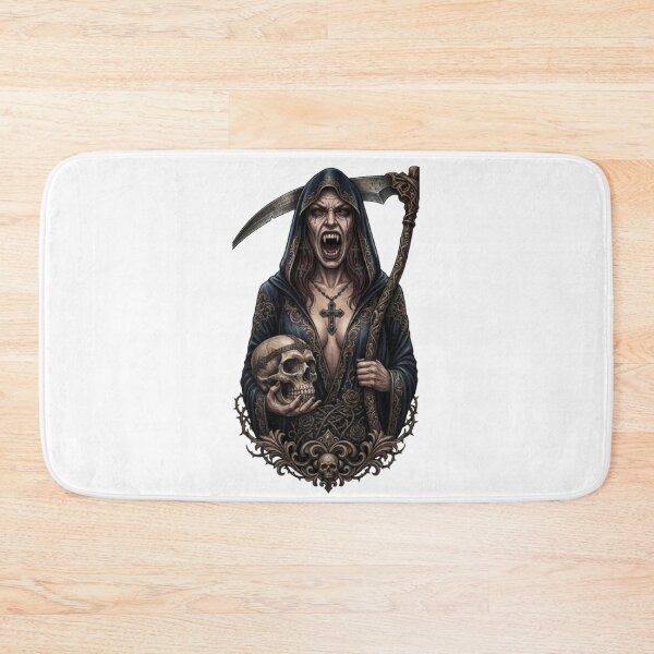 Item preview, Screaming Vampire Reaper with Scythe and Skull designed and sold by CHRIST5000.