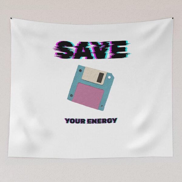 Item preview, Save Your Energy Funny Retro Y2K Floppy Disk designed and sold by Créative touche .