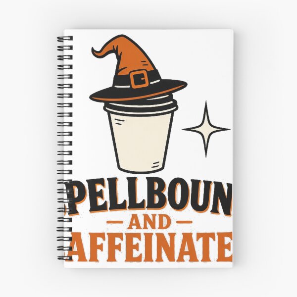 Item preview, Spellbound and Caffeinated Witch Coffee Halloween Tee designed and sold by GSideArtStore.
