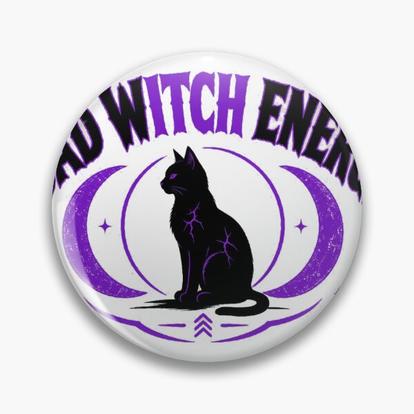 Item preview, Bad Witch Energy Black Cat Crescent Moon Tee designed and sold by GSideArtStore.