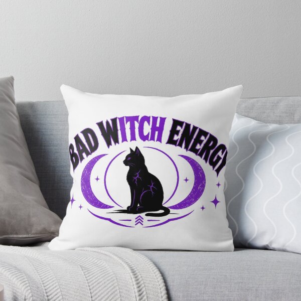 Item preview, Bad Witch Energy Black Cat Crescent Moon Tee designed and sold by GSideArtStore.