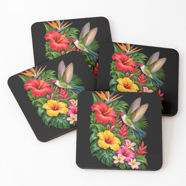 Item preview, Hummingbird in Tropical Garden designed and sold by RockitBaby.