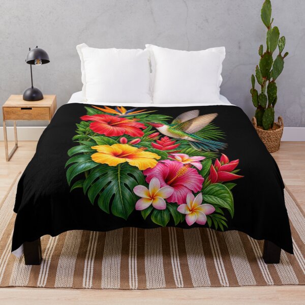 Item preview, Hummingbird in Tropical Garden designed and sold by RockitBaby.