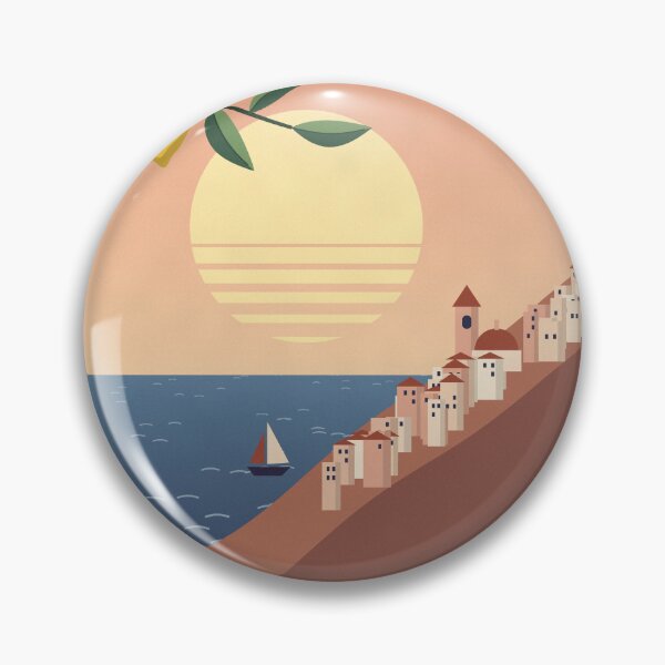 Item preview, Siracusa Sicily Vintage Travel Poster with Lemons designed and sold by ChromaLens.
