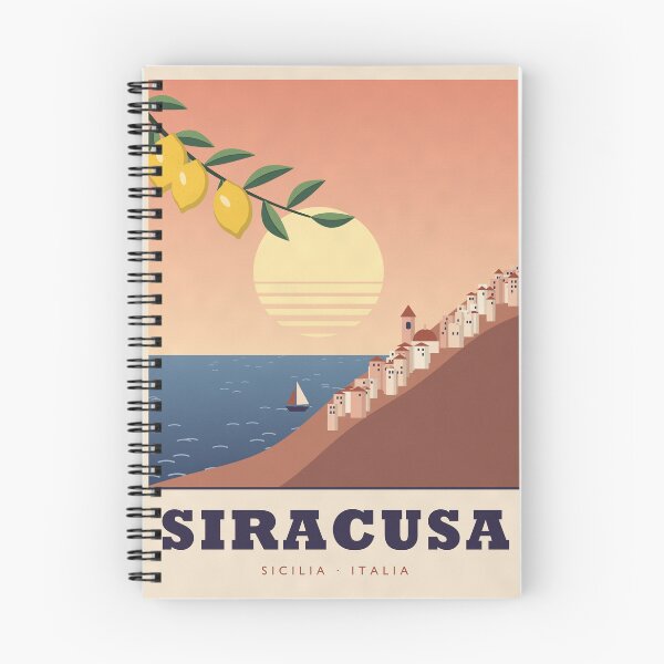 Item preview, Siracusa Sicily Vintage Travel Poster with Lemons designed and sold by ChromaLens.