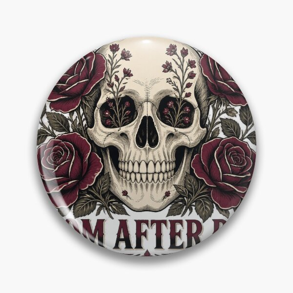 Item preview, Bloom After Dark Floral Skull Gothic Botanical Tee designed and sold by GSideArtStore.