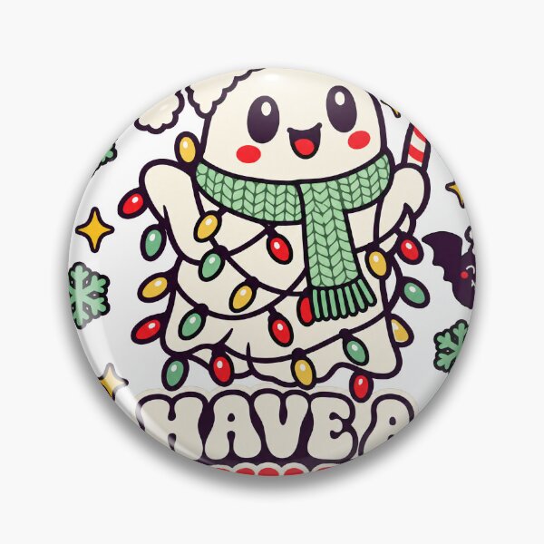Item preview, Spooky Christmas Ghost in Santa Hat - Gothmas designed and sold by Cozy Boo Club.