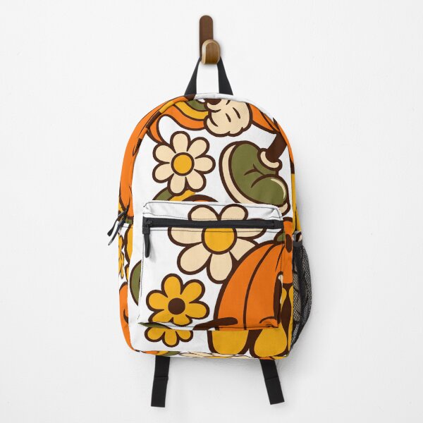 Item preview, Groovy Retro Halloween Pumpkin with Daisies designed and sold by Cozy Boo Club.