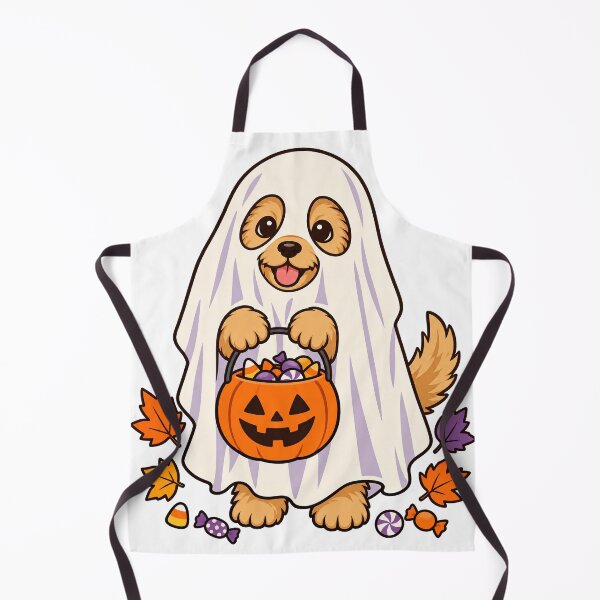 Item preview, Cute Puppy in Ghost Costume - Dog Lover Halloween designed and sold by Cozy Boo Club.