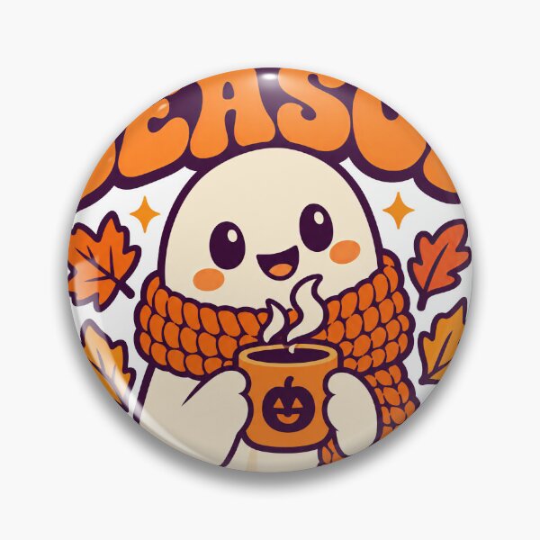 Item preview, Cute Spooky Season Ghost with Coffee and Pumpkins designed and sold by Cozy Boo Club.