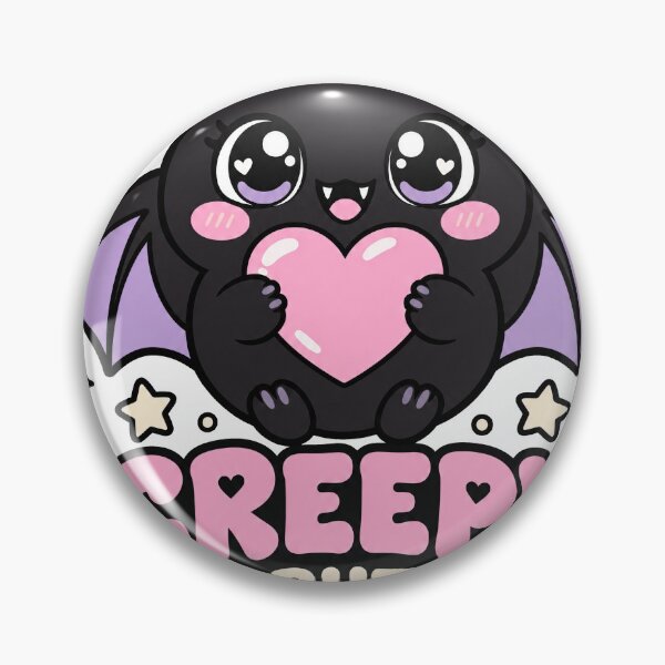Item preview, Kawaii Pastel Goth Bat Hugging a Heart designed and sold by Cozy Boo Club.