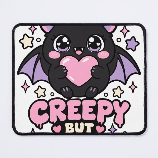 Item preview, Kawaii Pastel Goth Bat Hugging a Heart designed and sold by Cozy Boo Club.