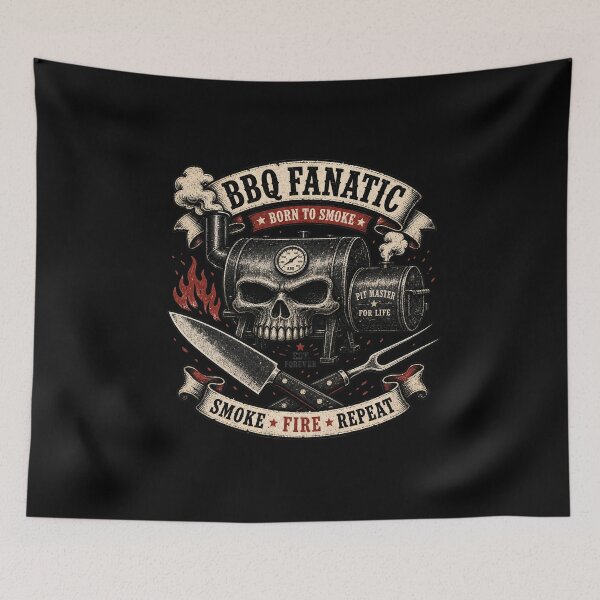 Item preview, BBQ Skull Low and Slow Slogan gift for Barbeque Brisket lovers, cooks & chefs designed and sold by LD ART.