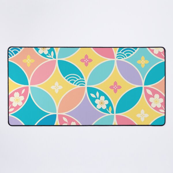 Item preview, Japanese Cherry Blossom Pattern with Colorful Circles designed and sold by JapaneseWagaraStudio.