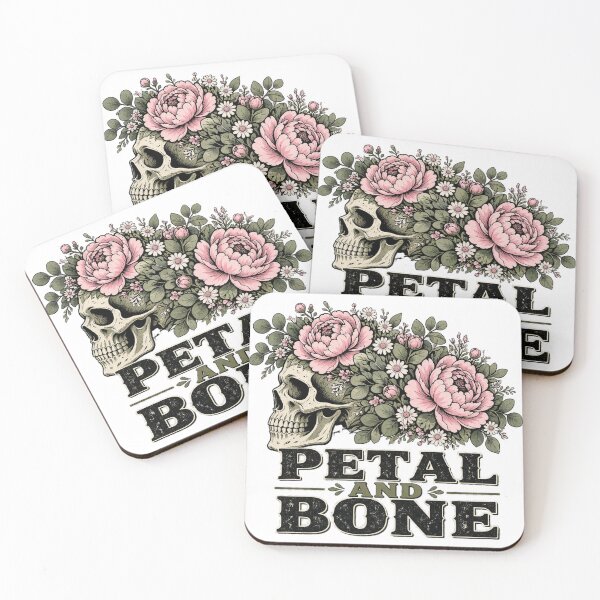 Item preview, Petal and Bone Skull Flower Crown Gothic Tee designed and sold by GSideArtStore.