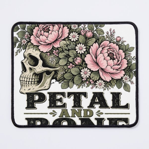 Item preview, Petal and Bone Skull Flower Crown Gothic Tee designed and sold by GSideArtStore.