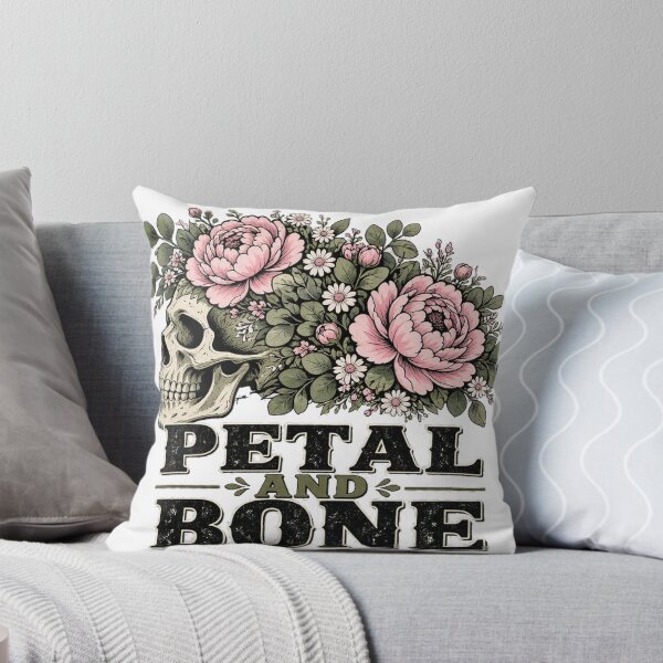 Item preview, Petal and Bone Skull Flower Crown Gothic Tee designed and sold by GSideArtStore.