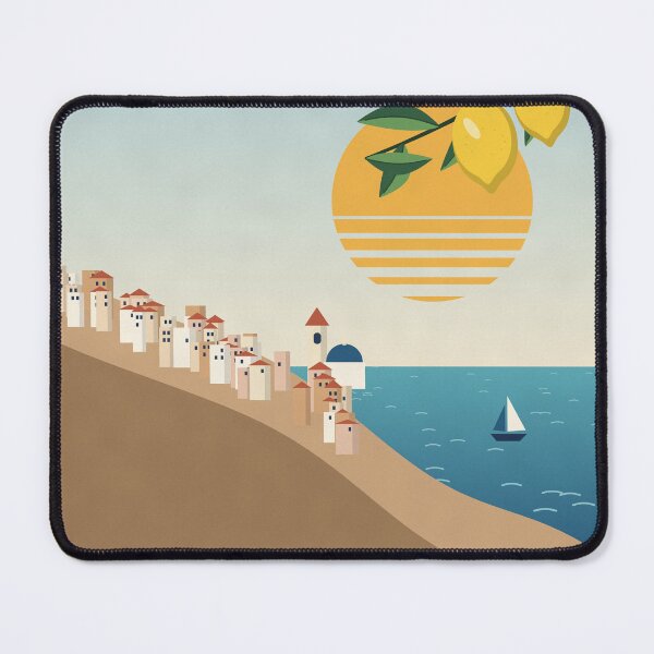 Item preview, Isole Eolie Sicily Vintage Travel Poster with Lemons designed and sold by ChromaLens.